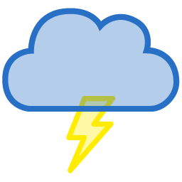 Cloud Dark Lightning Icon 256x256 png