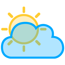 Sun Rays Cloud Icon 256x256 png