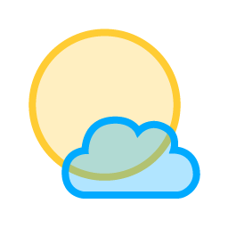 Sun Small Cloud Icon 256x256 png