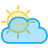 Sun Rays Cloud Icon