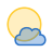 Sun Small Cloud Dark Icon
