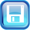 Blue Save Icon 128x128 png