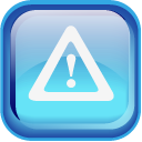 Blue Warning Icon 128x128 png