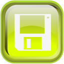 Green Save Icon 128x128 png