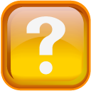 Orange Question Icon 128x128 png