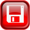 Red Save Icon 128x128 png