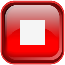 Red Stop Playback Icon