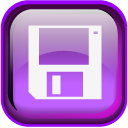 Violet Save Icon 128x128 png