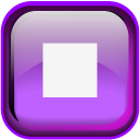 Violet Stop Playback Icon 128x128 png