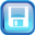 Blue Save Icon 32x32 png