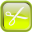 Green Cut Icon 32x32 png