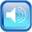 Blue Audio Icon 64x64 png