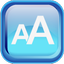 Blue Font Icon 64x64 png