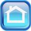 Blue Home Icon 64x64 png