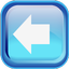 Blue Left Icon 64x64 png