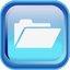 Blue Open Icon 64x64 png