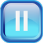 Blue Pause Icon 64x64 png