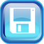 Blue Save Icon 64x64 png