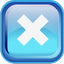 Blue Stop Icon 64x64 png