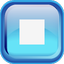 Blue Stop Play Back Icon 64x64 png