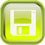 Green Save Icon 64x64 png