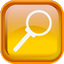 Orange Search Icon 64x64 png