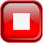 Red Stop Playback Icon 64x64 png
