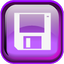 Violet Save Icon 64x64 png