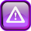 Violet Warning Icon 64x64 png
