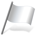 Solid Color White Flag 3 Icon 128x128 png