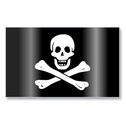 Pirates Jolly Roger Flag 1 Icon 256x256 png