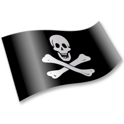 Pirates Jolly Roger Flag 2 Icon 256x256 png
