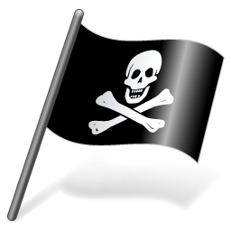 Pirates Jolly Roger Flag 3 Icon 256x256 png