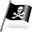 Pirates Jolly Roger Flag 3 Icon 32x32 png