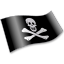 Pirates Jolly Roger Flag 2 Icon 64x64 png