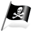 Pirates Jolly Roger Flag 3 Icon 64x64 png