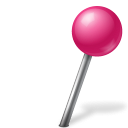Map Marker Ball Right Pink Icon 128x128 png