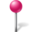 Map Marker Ball Pink Icon 128x128 png