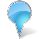 Map Marker Bubble Azure Icon 128x128 png