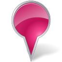 Map Marker Bubble Pink Icon 128x128 png