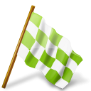 Map Marker Chequered Flag Right Chartreuse Icon 128x128 png