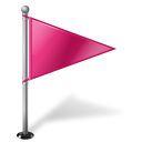 Map Marker Flag 1 Right Pink Icon 128x128 png
