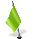 Map Marker Flag 2 Left Chartreuse Icon
