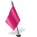 Map Marker Flag 2 Left Pink Icon 128x128 png