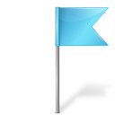 Map Marker Flag 4 Right Azure Icon