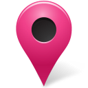 Map Marker Outside Pink Icon