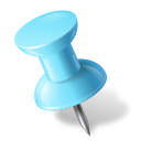 Map Marker Pushpin 1 Left Azure Icon 128x128 png