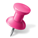 Map Marker Pushpin 1 Right Pink Icon 128x128 png