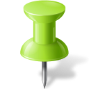 Map Marker Pushpin 1 Chartreuse Icon 128x128 png