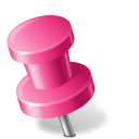 Map Marker Pushpin 2 Left Pink Icon 128x128 png